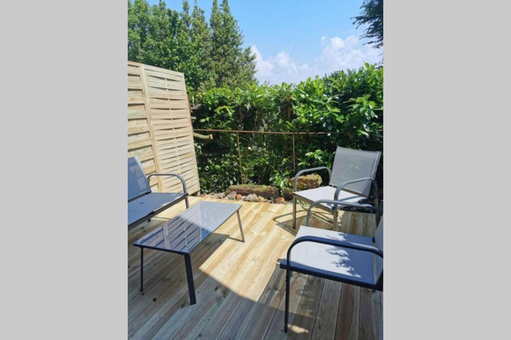 Le 3 De Coeur Avec Terrasse Daire Honfleur Dış mekan fotoğraf
